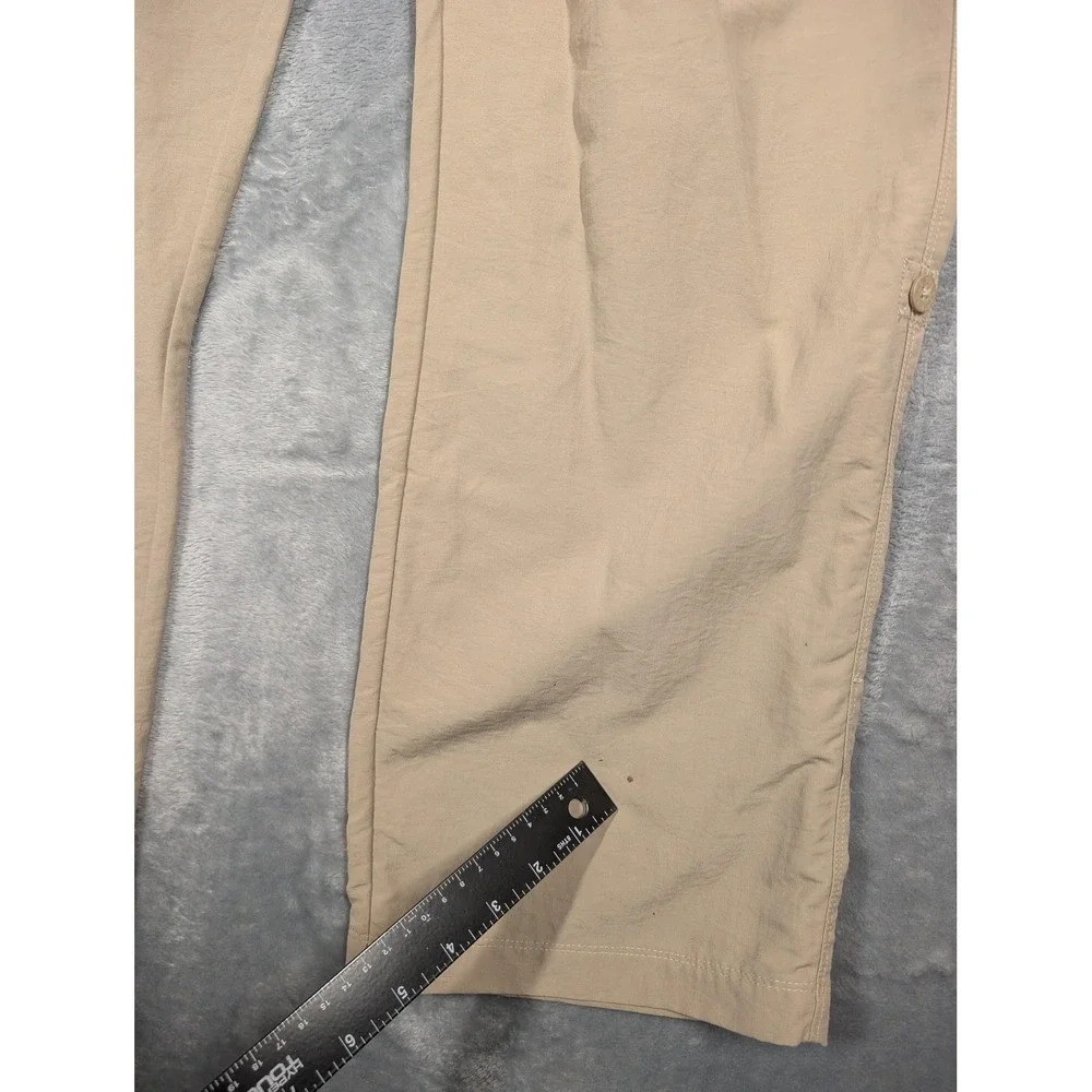 The North Face Pants Mens 36x30 Beige Nylon Hiking Outdoor Zip Pocket